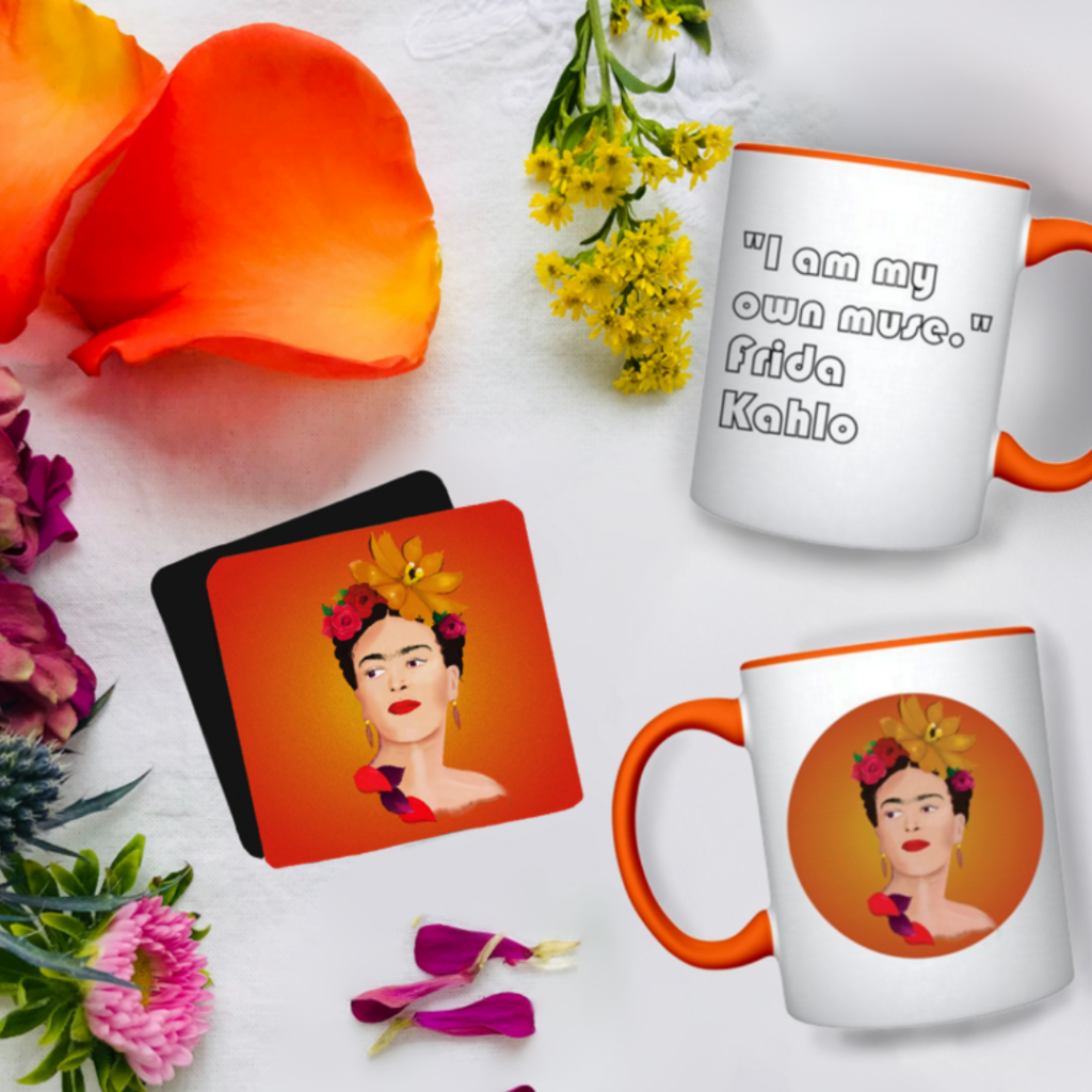 frida kahlo mug gift set