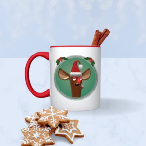 Funny Rudolph reindeer mug