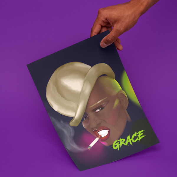 Grace Jones Wall Art Print Portrait