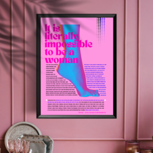 Gloria's Monologue (Barbie Movie) Wall Art Print